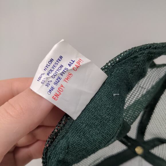 Dixie Chopper Snapback Mesh Back Trucker Hat Rope Green Graphic Logo Mower - Picture 8 of 8